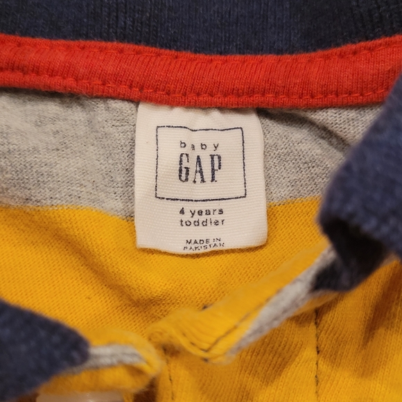 Baby GAP STRIPED RUGBY Long Sleeves 4 - Picture 3 of 3